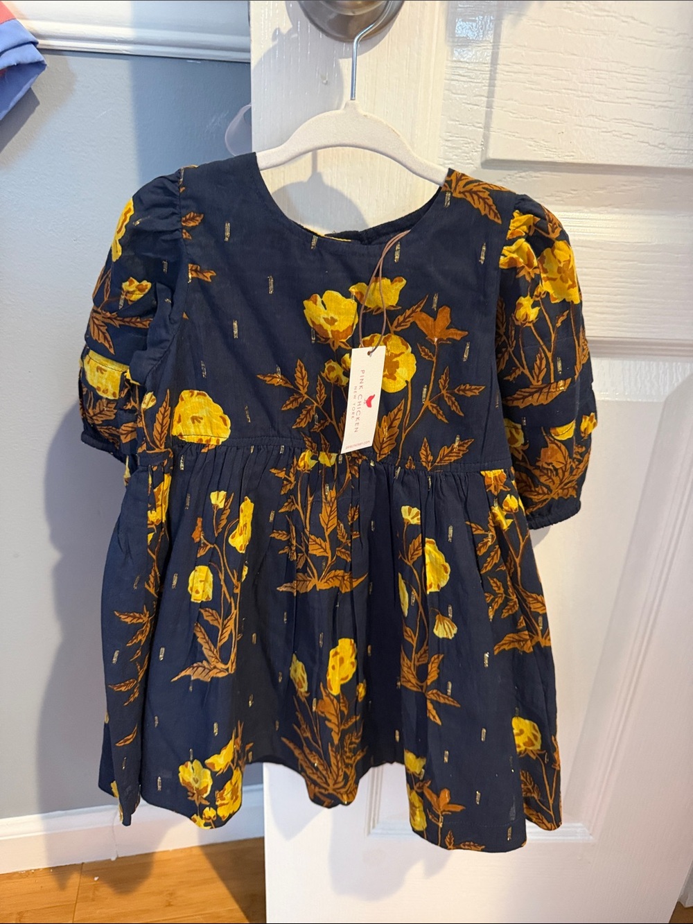 Pink chicken fall dress